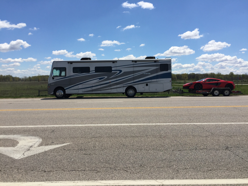 Illustration for article titled How This Big Ass RV Helped Us Sling A $240,000 Supercar Around A Dirt Track